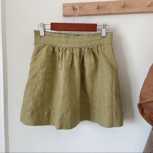 Linenfox “laura” linen skirt in mini length